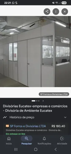 Divisória de escritório