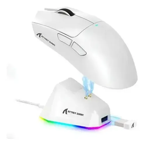 Mouse attack shark X11 -Novo preto e branco