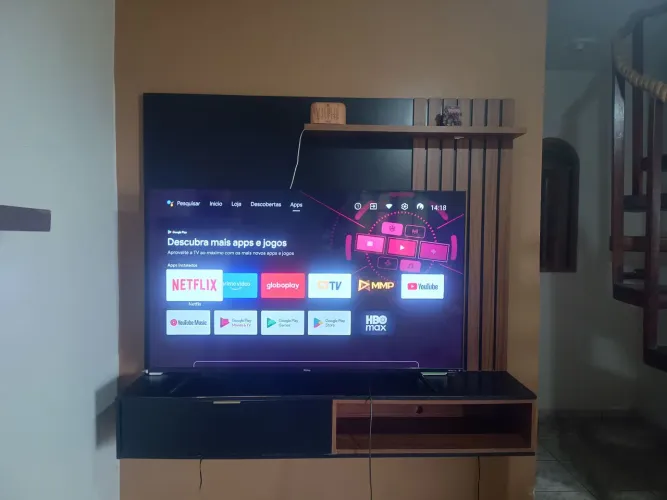 Tv 59 polegadas+ painel canelado 