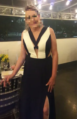 Vestido para festa preto e branco tamanho 42