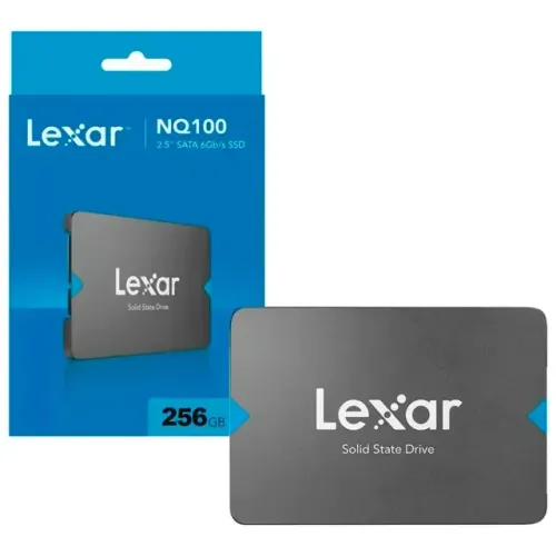 SSD Lexar NQ100 256GB sata III 6GB/s, 2.5? Leitura ate 550 MB/s