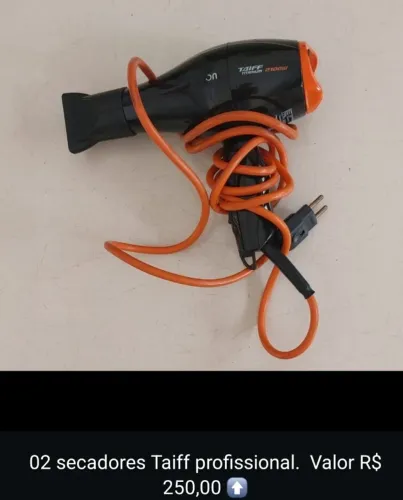 Vende-se dois secadores profissional  Taiff.  R$ 250,00 cada.