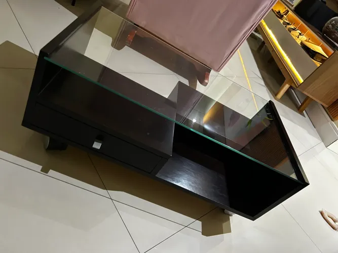 Mesa de centro tampo de vidro