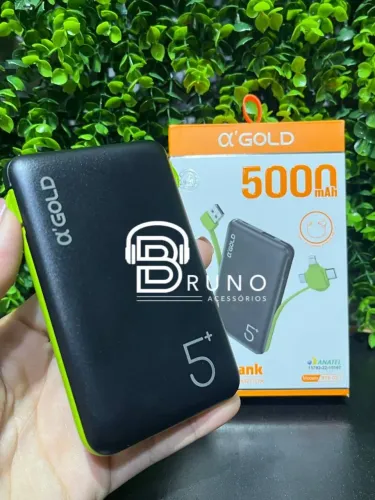 Power Bank Bateria portátil 5000 amp 