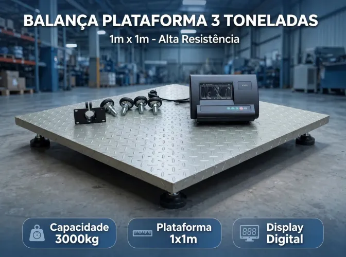 Balança Plataforma 3 Toneladas 1 X 1 m