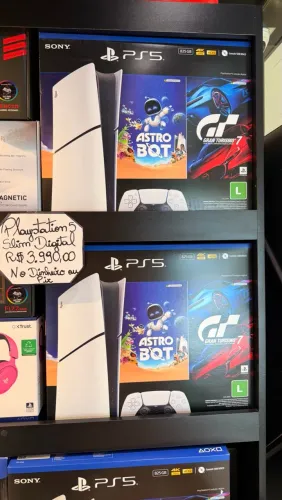 PlayStation 5 slim digital com 2 jogos com nota fiscal somos loja física