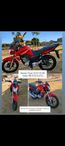 Titan 160 flex vermelha ano 2017/18