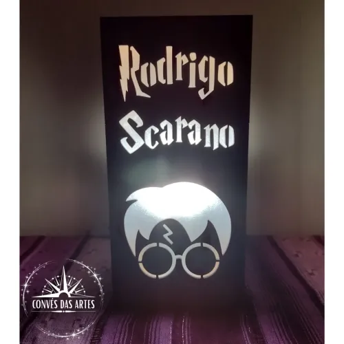 LUMINÁRIA PERSONALIZADA/Harry Potter/HP/Hogwarts/Led/Luminoso/Abajur de mesa/Decoração