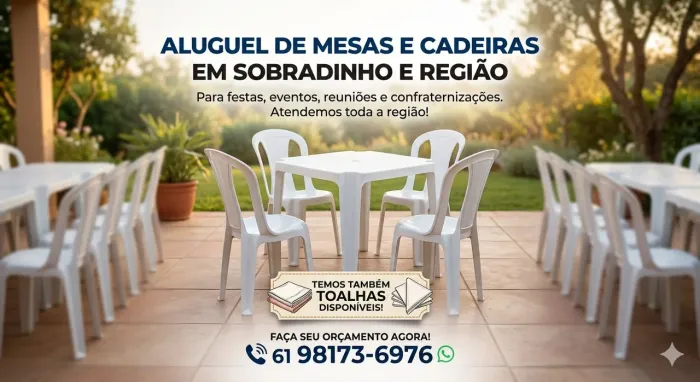 Aluguel Mesas e Cadeiras