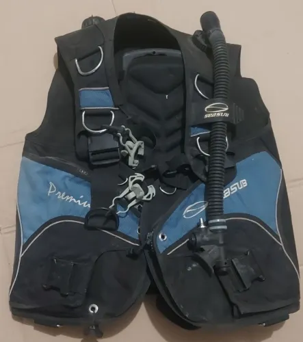 Colete de mergulho seasub premium com suporte para cilindro 