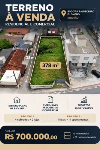 Terreno Residencial e Comercial à Venda no Ribeirão da Ilha, Florianópolis