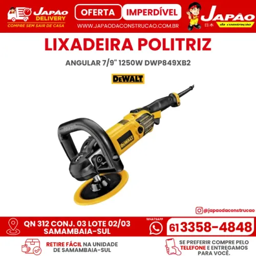 Lixadeira Politriz Angular 7/9" 1250W Dewalt DWP849XB2 Oferta Por Tempo Limitado