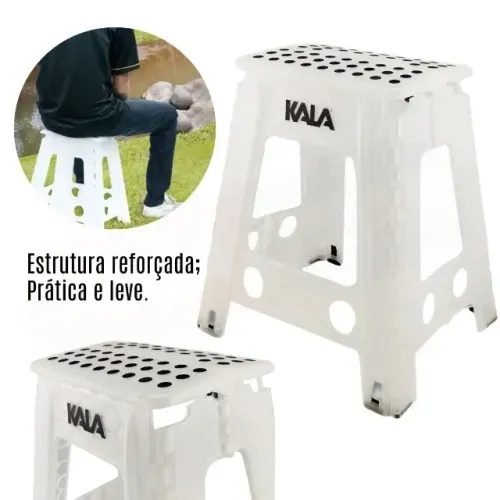 Banqueta Plástica Dobrável 45cm