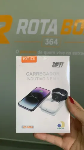 CARREGADOR INDUTIVO 3 EM 1