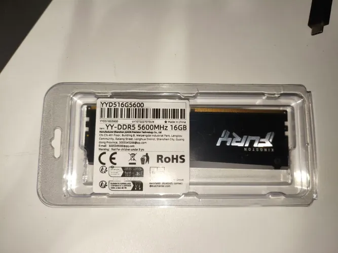 Memória ram Kingston DDR5 5600mhz 16gb