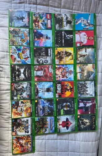 Coleção de 29 jogos imperdíveis do X Box One, também negociáveis indivodualmente.