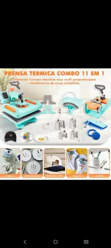 Prensa térmica 11 em 1 ( prensa camisetas e brindes )