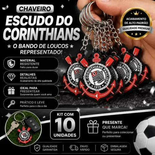 Chaveiros de Times de Futebol Emborrachados Brasileirão 
