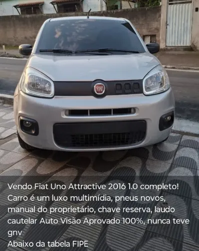 Fiat Uno Attractive 1.0 EVO Fire Flex 8V 5P 2016