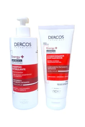 Kit Vichy Dercos energy+ antiqueda - shampoo 400ml e condicionador 200ml