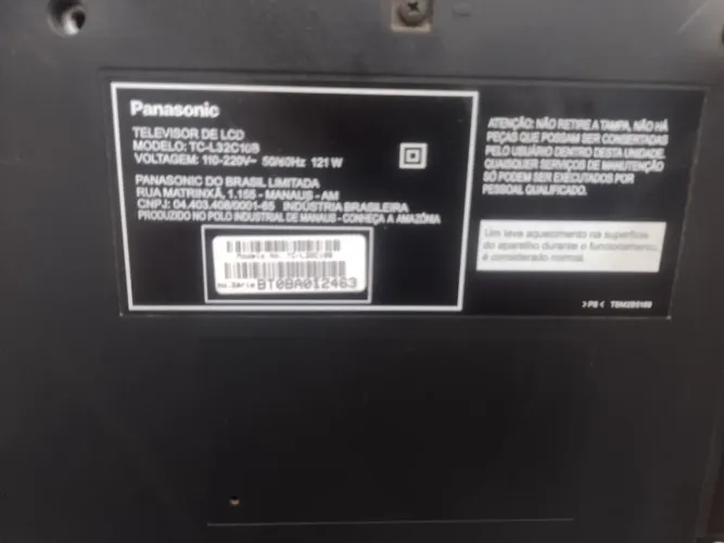 Televisão Panasonic 32 Polegadas (Usada) 