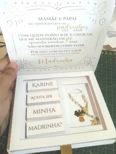 Convite para Padrinhos de Batizado / Primeira Eucaristia / Crisma
