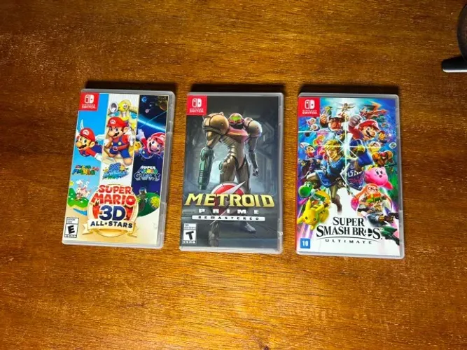 Super Mario 3D All-Stars, Super Smash Bros. Ultimate, Metroid Prime Remastered ? Switch