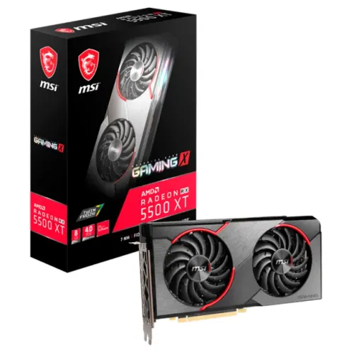 Placa De Video Msi Radeon Rx 5500 Xt 8gb Gaming X Amd 128bit