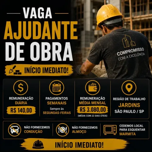 Ajudante de Obras