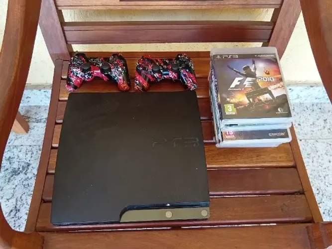 Ps3 Seminovo Personalizado 11 jogos+ mídia física e 2 jogos instalados: Batman e Minecraft
