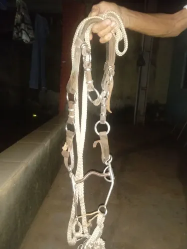 Traía top em couro