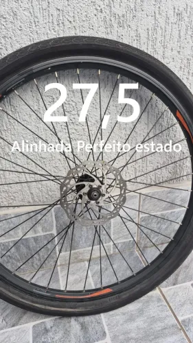 Roda Aro 27,5 Alinhada Diantei Raio Inox cubo Alumínio Freio Disco Zona Leste Troco por 29