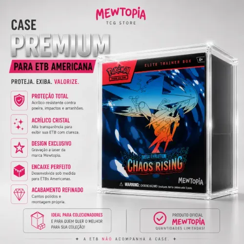 Case Premium de Acrílico para ETB AMericana de Pokémon TCG