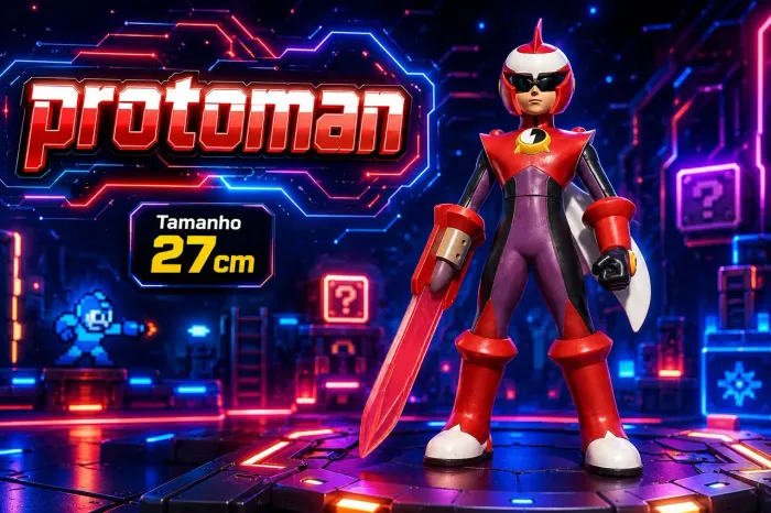 Boneco Protoman | Megaman Nt Warrior | Mattel | 2004 | 27cm