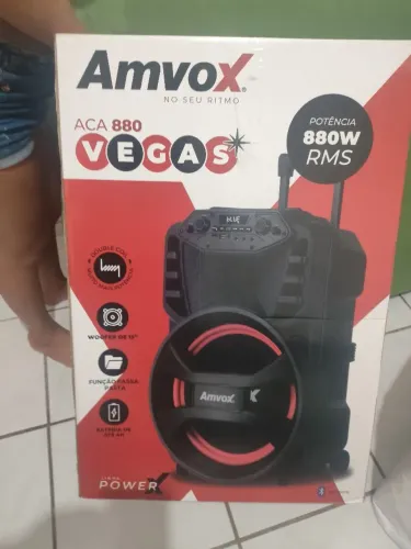 Caixa de som amvox nova na caixa 880w