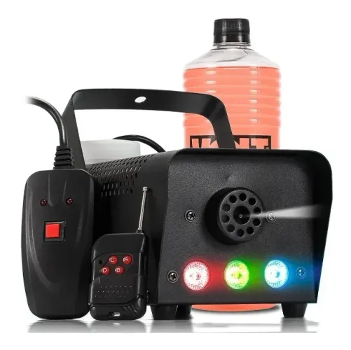 Maquina De Fumaça 3 Leds + Fluido *brinde