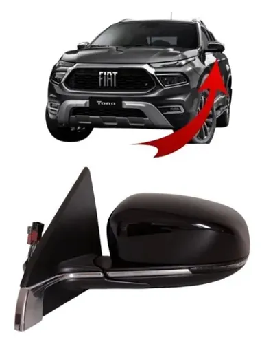 Retrovisor Fiat Toro Volcano lado esquerdo 2016/2017/2018/2019/2020 original