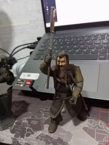 Gimli action figure senhor dos anéis toybiz