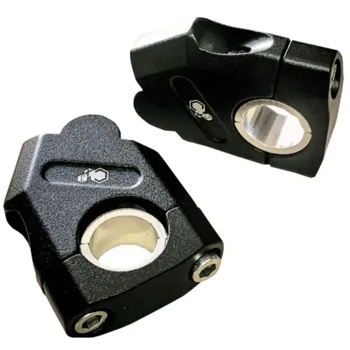 Alongador De Guidão Riser Curvado Preto de 22mm e 28mm