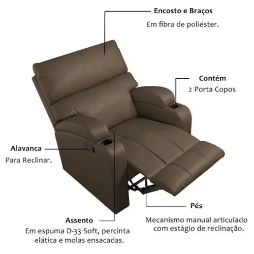 Poltrona reclináveis do papai 669 MEC - ENTREGA HOJE !!!