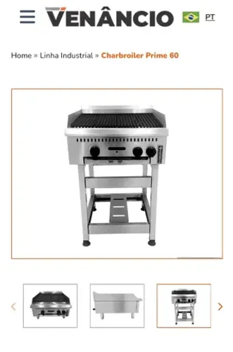 Chapa char broiler linha prime inox - tamanho 60 / 90 cm - faça sua cotação