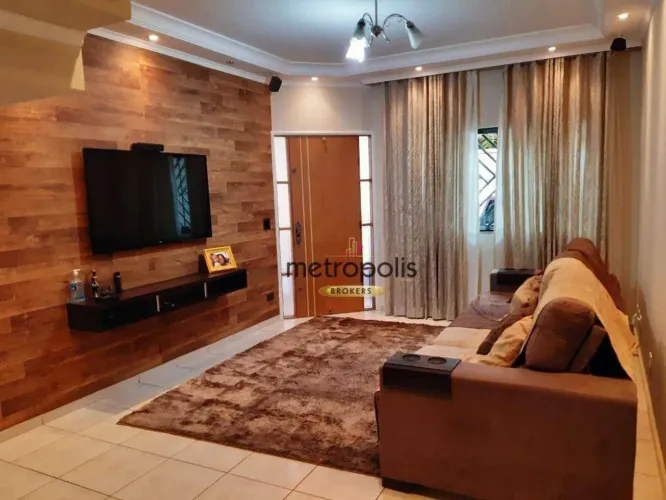 Sobrado com 3 dormitórios à venda, 137 m² por R$ 850.000,00 - Parque Jaçatuba - Santo Andr