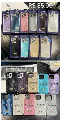 Capa Luxo Swarovski Diversos Iphones