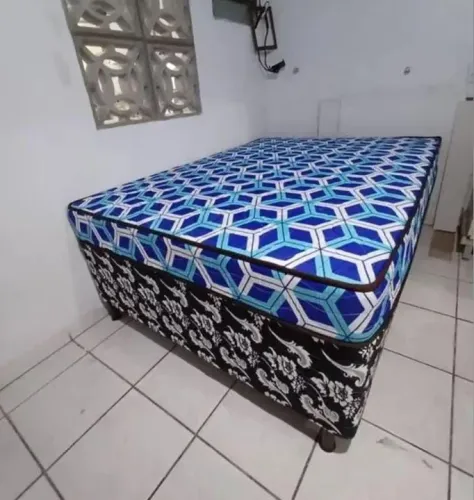 Cama Box Casal com Colchão
