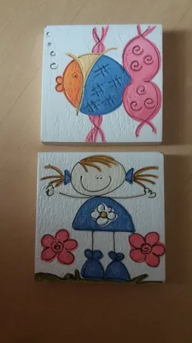 Quadro infantil com textura
