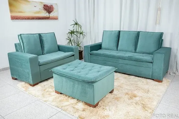 CONJUNTO SUPER FUNCIONAL DE SOFÁS ? VELUDO !!! RW725U
