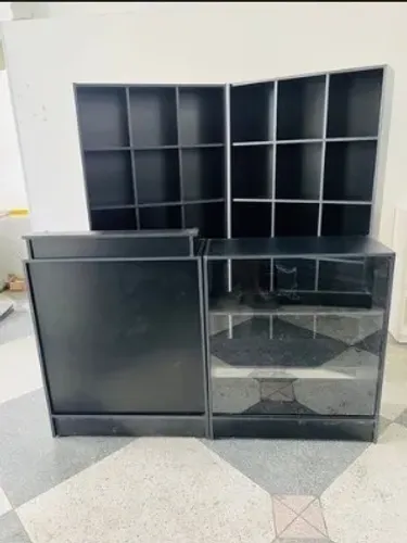 Colmeia + kit balcão expositor preto MDF