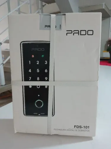 Fechadura digital Pado FDS 101, leitor biométrico, nota fiscal garantia 