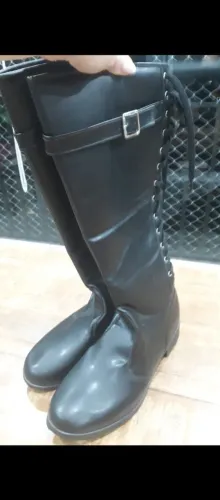 Botas femininas pretas cano longo