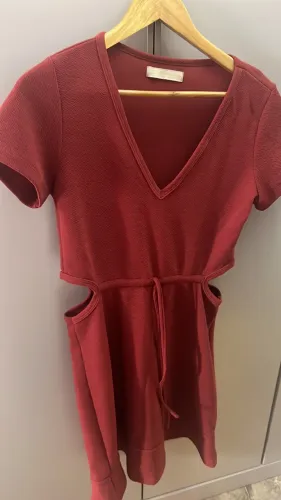 Vestido marrom curto / terracota morena rosa